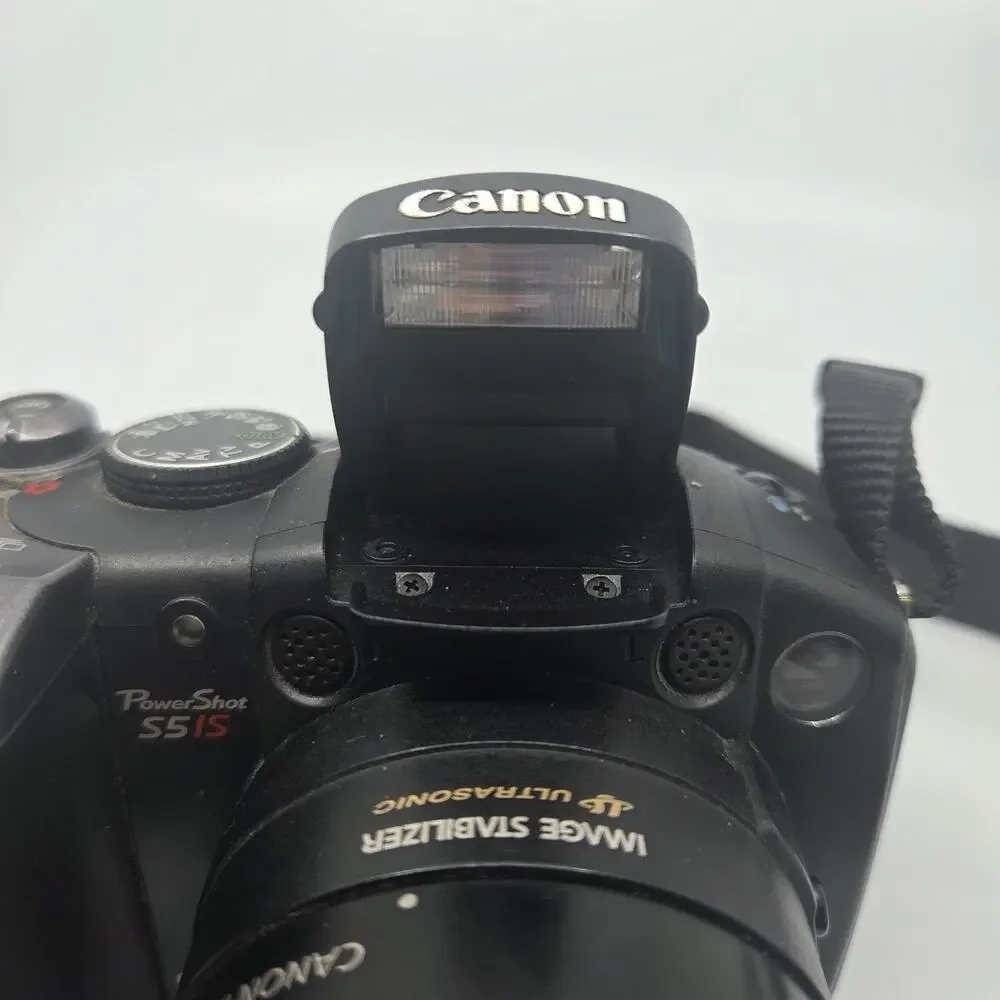 Canon PowerShot S5 IS 8MP 12x Camera LA-DC58E Adapter UV Filter Tested/Working